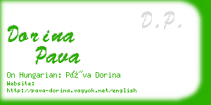 dorina pava business card